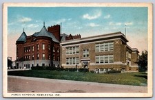 K23/ Newcastle Indiana Postcard c1910 Public School Buildings 159 picture
