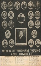 c1903-1907 Antique Postcard Wives Of Brigham Young And Himself Salt Lake, UT picture