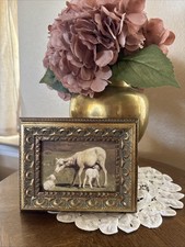 Petal Lane Home Sheep Lamb Canvas Art Print Ornate Gold Gilt Frame Farmhouse picture