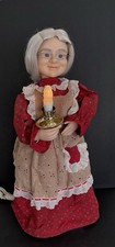 Motion-ette Mrs Santa Claus Doll Figure Telco Animated Music Lighted Candle 23” picture