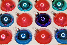 Lot Vintage Blown Glass Assorted Multicolor Ball Christmas Ornaments Czech USA picture