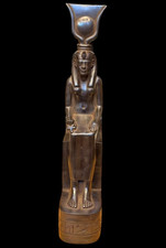 Authentic Ancient Egyptian Antique Rare Goddess Hathor Statue Figurine BC picture