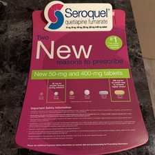 Seroquel New Tablet Size Clipboard Drug Rep Promo 2006 AstraZeneca  picture