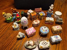 Vintage Porcelain Trinket Box Collection – Assorted Lot of 24 Boxes picture