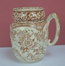 Antique Doulton's Fontainbleu Burlen Brown and Gold Small Pitcher picture