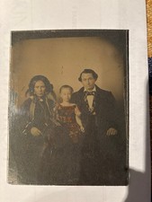 Antique 1850s 1/2 Plate Ambrotype Photo, Glass Collodion Positive, Hand Tinted picture