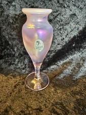 Fenton Iridescent Opalina Blush Bud Vase picture