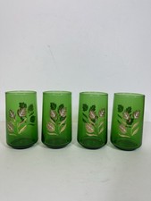 Emerald Green Glasses Tumblers Juice 4 3/4