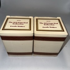 Vtg Avon 1876 Cape Cod Collection Ruby Red Glass Candle Holders - Set Of 2 - NIB picture