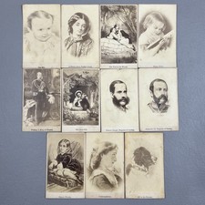 Antique 11 Small Portrait Cards Illustrated Historical Figures & More King picture