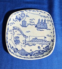 VTG. STAVANGERFLINT “Kari” art pottery PLATE/Trinket Dish Norway MCM picture
