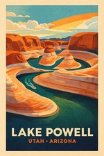 Lake Powell Travel Poster 🗺️ - 24x36” - Premium Matte Paper 200gsm picture