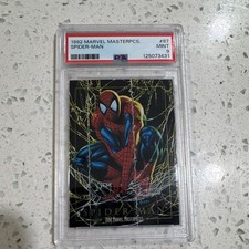 SkyBox 1992 Marvel Masterpieces Spider-Man #87 Joe Jusko Card PSA 9 picture