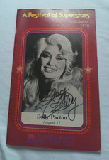 RARE DOLLY PARTON SIGNED AUTOGRAPH CONCERT PROGRAM GARDEN STATE ART CENTER NJ picture