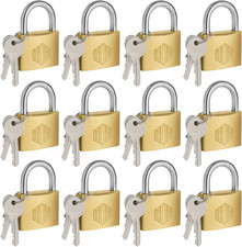 Durable Solid Brass Keyed Padlock - 1-9/16