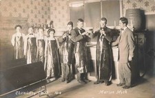 CEN Marion MI 1910 RPPC RARE NEWFANGLED SCIENCE CHEMISTS at Village Union School picture