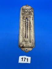 Vintage MINEAR OIL CO.  Wabash Indiana Advertising Thermometer Sign 11” Tin picture