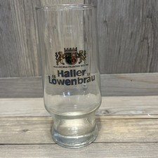 Vintage HALLER LOWENBRAU .5 Liter Beer Glass, HALLER BRAUTRADITION SEIT 1742 picture