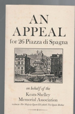 MEMORABILIA ,APPEAL for 26 PIAZZA DI SPAGNA , KEATS-SHELLEY MEMORIAL ASSOCIATION picture