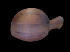 Vintage Deborah Bump Wooden Turtle  Box Mid Century Studio Craft Signed picture