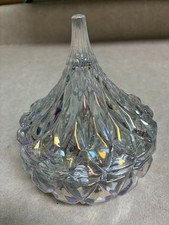 Vtg Godinger Shannon Lead Crystal Hersheys Kiss Covered Candy Dish Trinket 3.5” picture