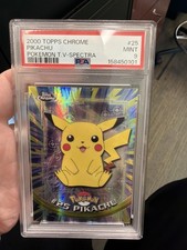 Topps 2000 Topps Chrome Pokemon T.V.-Spectra Pikachu #25 PSA 9 picture