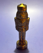 Vintage Solid Brass Metal Nutcracker Toy Soldier Figurine (Heavy) picture