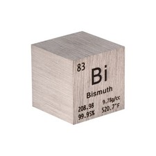 Bismuth Cube Metal Element High Density Block Pure Periodic 1 Inch picture