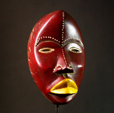 African mask Vintage Dan Kran Kaogle Wood Art Authentic Wall Decor Piece-G3340 picture