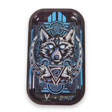 V Syndicate Rolling Tray First Earth Wolf 10.5x6.25 Metal Collector Gift Decor picture