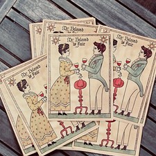 100 VINTAGE LOVE NOTE CARDS Folding Retro Notecard NEW OLD STOCK antique NOS US picture
