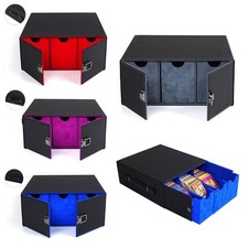 1700+ Capacity TCG/CCG Card Case 3-Row PU Organizer for Game Cards, Sports Cards picture