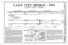 Lake City Iowa 1914 Lake City Bridge North Raccoon River HAER Drawing picture