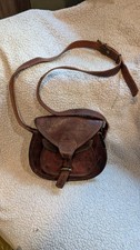 1907 great seal of the state of Oklahoma tan brown oil waxed leather saddle bag picture
