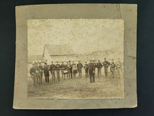 antique MILITARY BAND PHOTOGRAPH army or state militia new england picture