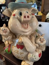 huge resin pig rare bank picture