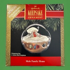 Hallmark Keepsake Magic Ornament  Lights Mole Family Home 1991-5-18-286 picture