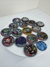 Lot Set of 16 Yokai Watch Lafalotta Hasbro Medal Rare Gift Must Have Collectable picture