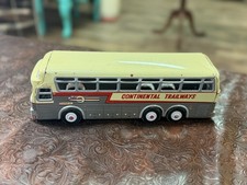 Vtg 1960s  Continental Trailways Metal Friction 11 inch Bus Works Nice Condition picture
