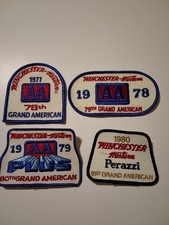 WINCHESTER WESTERN GRAND AMERICAN IRON ON PATCH 1977-1980 VINTAGE 4 PATCH LOT picture