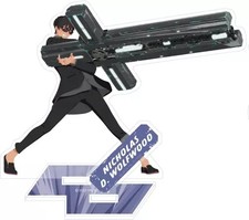 Acrylic stand/acrylic panel B. Nicholas D. Wolfwood Acrylic stand 