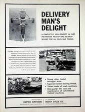 1963 Folding Motorcycle Trailer Ampico Airframe Rocky Cycle - Vintage Ad picture