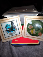 Harley-Davidson Lot of 2 Framed Art Prints/Plaques Eagle & Logo Design picture