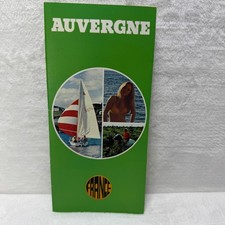 Vintage Auvergne France Tourism Brochure Map French Massif Central Travel Guide picture