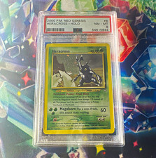 Pokémon 2000 Neo Genesis Heracross Holo #6 PSA 8 English Trading Card picture