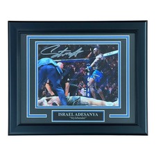 Israel Adesanya Autographed UFC (vs Pereira) Deluxe Framed 8x10 Photo - JSA picture
