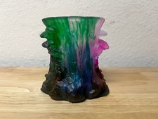 Resin Tree Stump and Mushroom Planter Cup picture