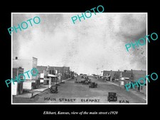 Elkhart Kansas View Of The Main Street Stores C1920 Large Historic Old Photo picture