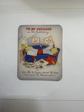 Vintage Mid-Century Fold-Out Birthday Card – Humorous Domestic Theme – 1950s picture