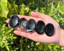 Black Onyx Worry Stone (Polished Gemstone, Black Onyx Crystal Pocket Palm Stone) picture